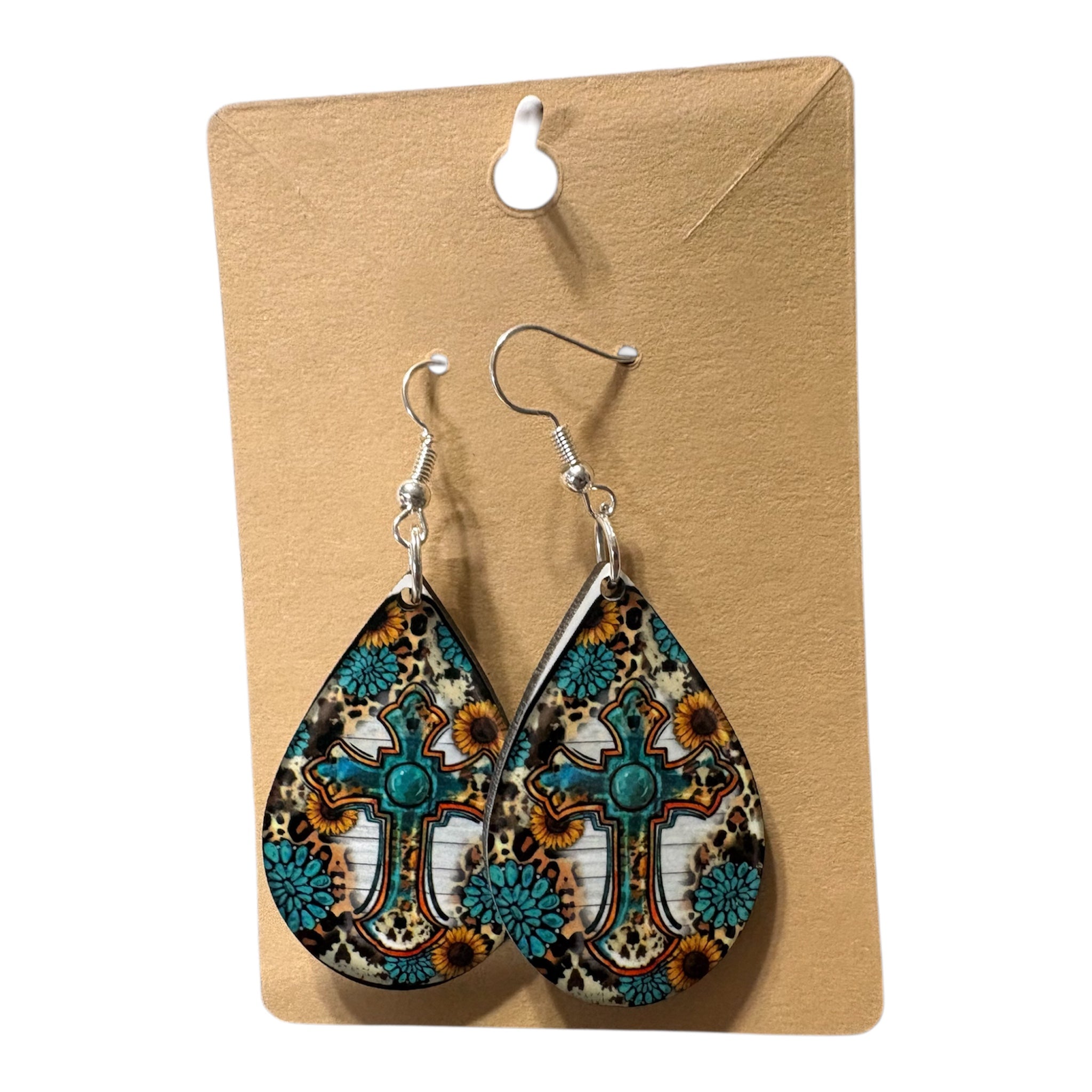 Beautiful Teardrop earrings " country inspired "