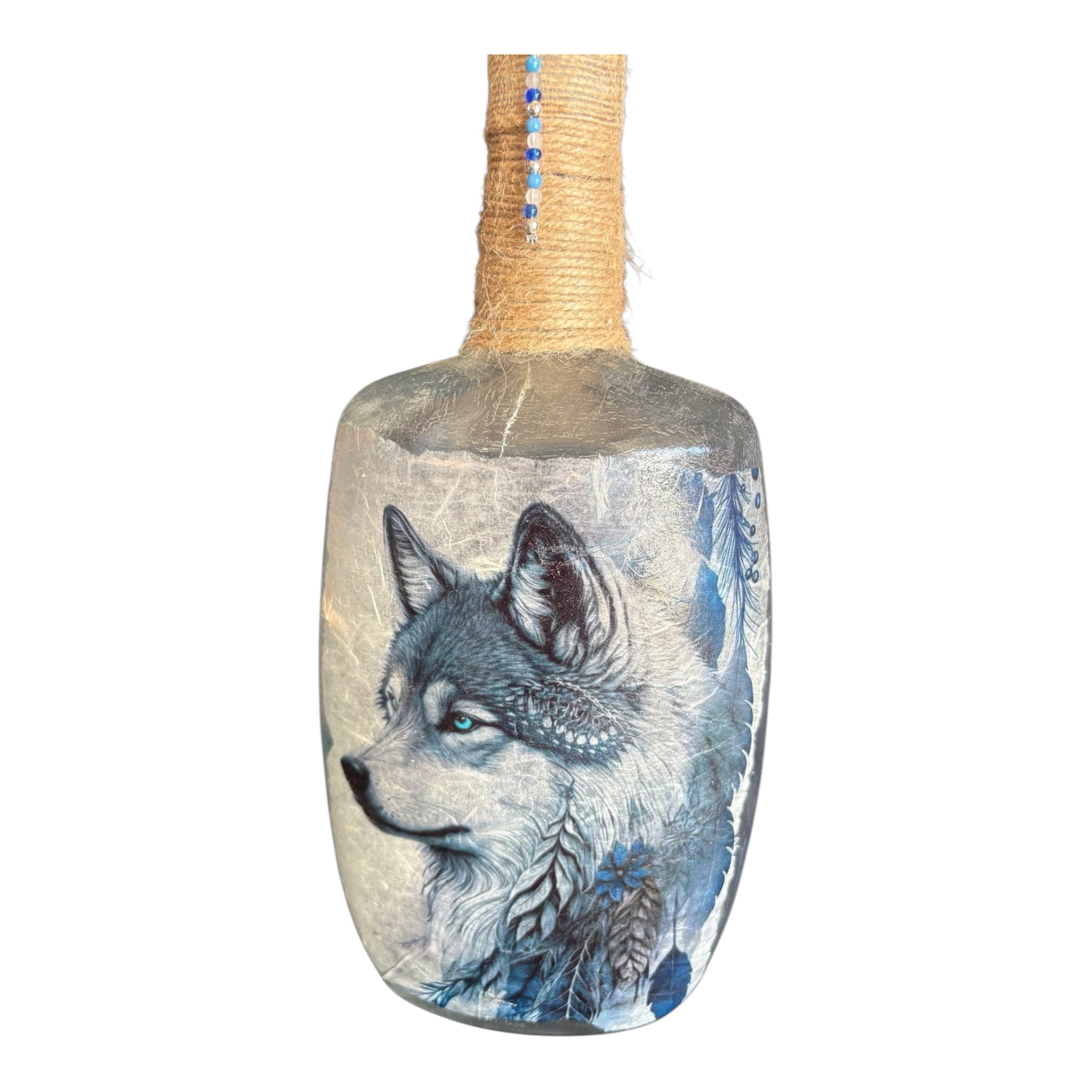 Lighted Bottle Decor 'wolf'